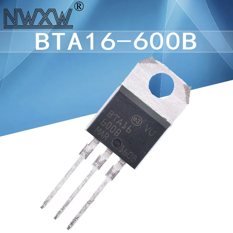 10 adet / grup BTA16-600B çift yönlü tristör BTA16 16A 600V düz fiş transistör TO220