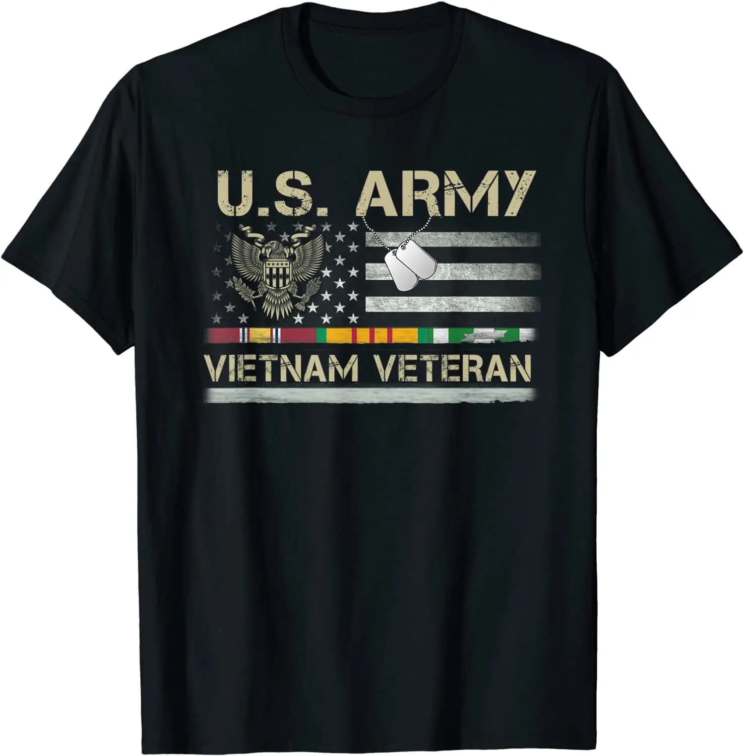 ABD Ordusu Vietnam Veteran ABD Bayrağı Gömlek, Veteran Vietnam Ordu Erkekler T-Shirt