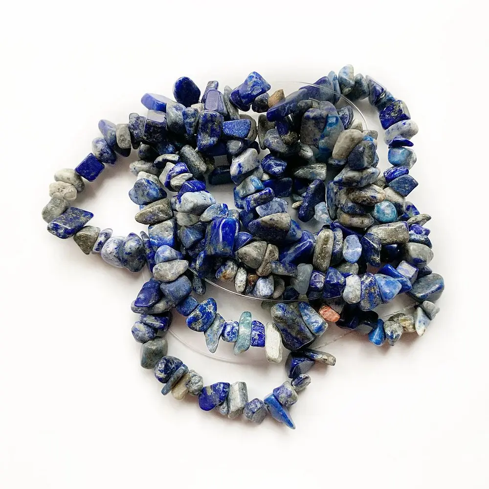 Afganistan Mavi Lapis Lazuli Taş Doğal Boncuk Strand Moloz çakıl Cips Boncuk diy bilezik Takılar Takı Yapımı için
