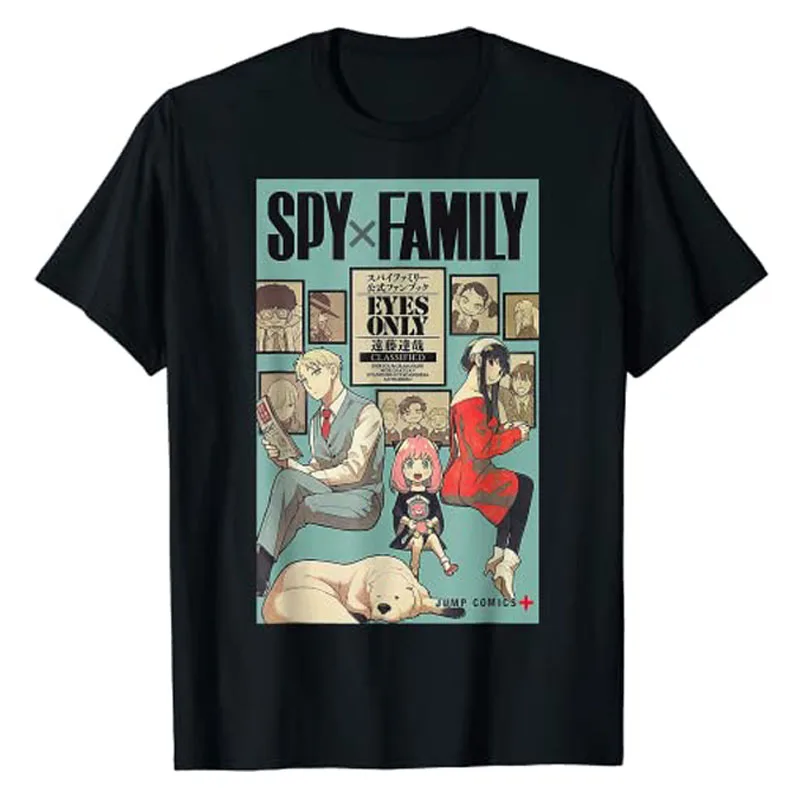 Aile X Casus Sanat T-Shirt Y2k Üst Japon Karikatür Anime Grafik Tee Kısa Kollu Bluzlar Kawaii Giysileri Komik Komik Baskı Kıyafet