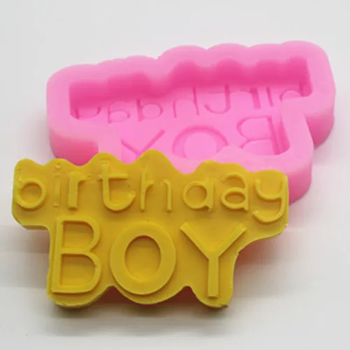 Doğum günü çocuk mektup şekli silikon kalıp fondan kek çikolata kalıp dekorasyon için P138