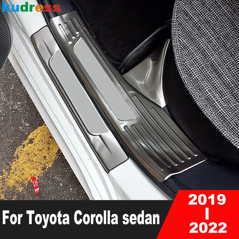 Toyota Corolla sedan 2019 2020 2021 2022 Paslanmaz Araba kapı eşiği tıkama plakası Kapak Trim Eşik Giriş Muhafızları Aksesuarları