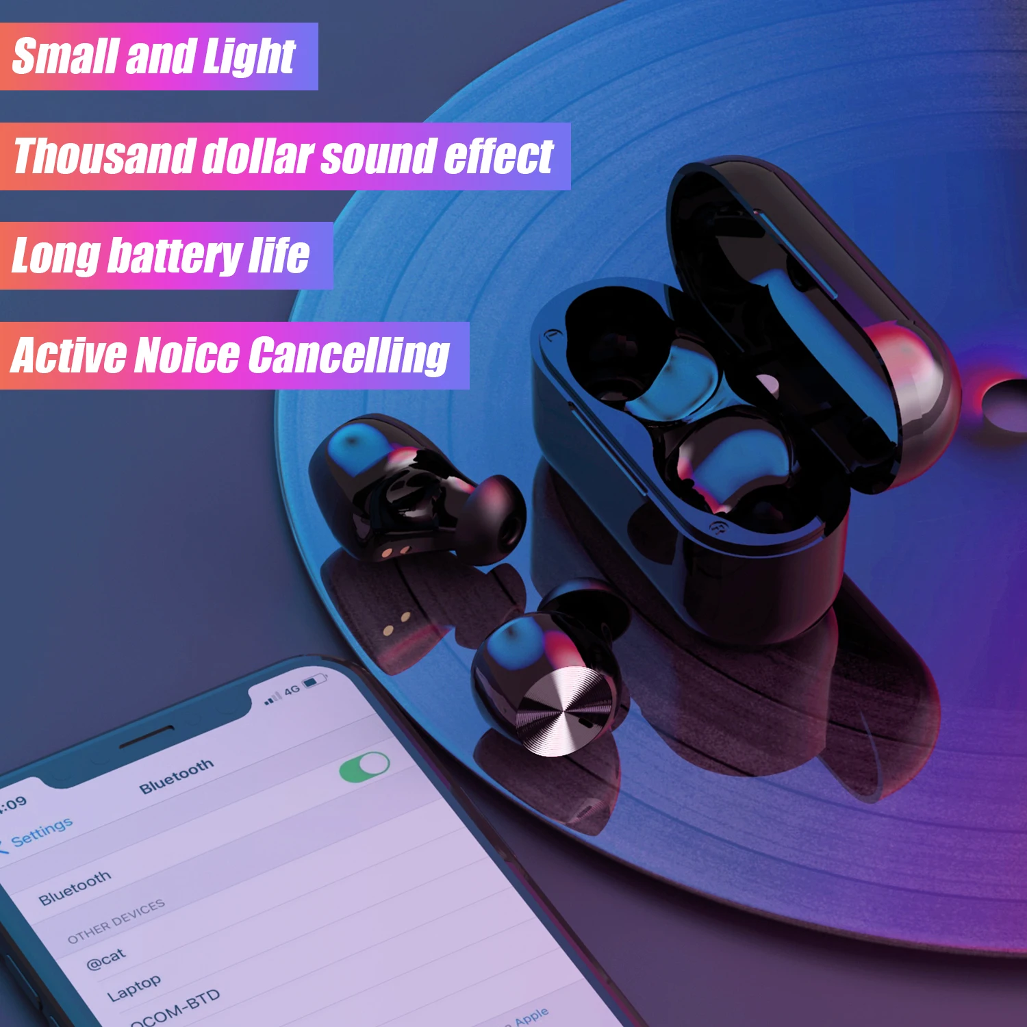 TWS Bluetooth 5.0 Kulaklık kablosuz kulaklık Stereo Kulaklık spor Kulaklıklar K1 mikrofon ile akıllı telefon için şarj kutusu
