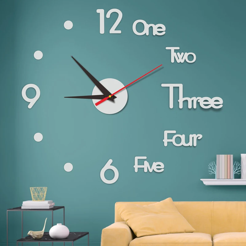Yaratıcı DIY duvar saati Kendinden Yapışkanlı Asılı Etiket Kuvars İğne Modern Tasarım duvar saati s Mini Ev Dekor İçin Ücretsiz Kargo