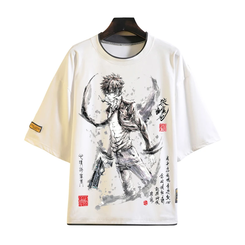 Yeni Anime PSİKO-PASS Baskı T Shirt Psiko-pass Moda Erkek kadın Tişört Anime Mürekkep boyama erkekler ve kadın T-shirt